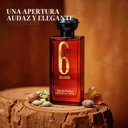 Vista 4 de A CENTER 6pm Elixir Eau de Parfum para hombre, 3.4 fl oz, cálida colonia de madera, fragancia de larga duración, aroma de tabaco ámbar, regalo