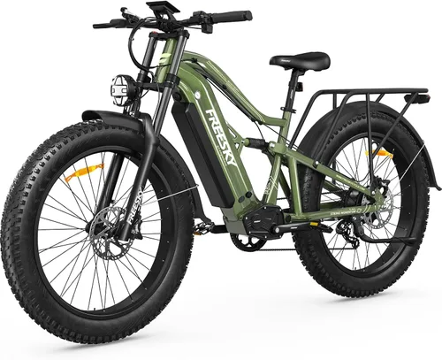Vista 14 de FREESKY Bicicleta de montaña eléctrica, 20 MPH, 140 millas de largo alcance