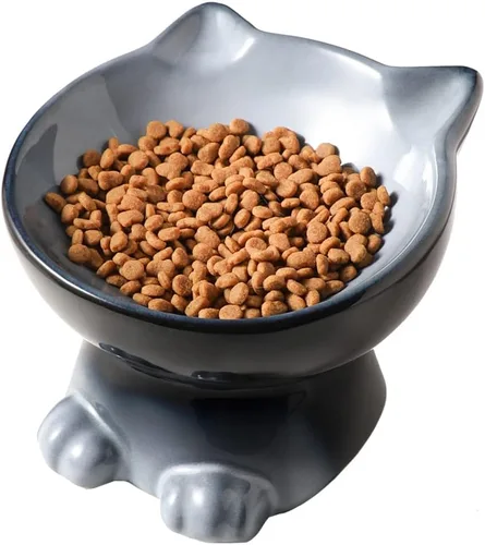 Vista 20 de Nihow Ceramic Basic Cat Bowls: cuenco para gatos de 5 pulgadas para alimentos y agua Food Grade Cat Dish for Small-Sized Cat - Microwave &