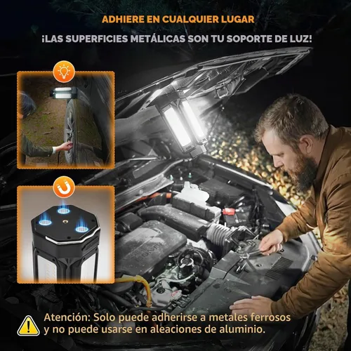 Vista 9 de SakerNeo Linterna y linterna de campamento de 6500 lm Banco de energía de 20000 mAh, tiempo de funcionamiento de 40 horas, trípode magnético 3