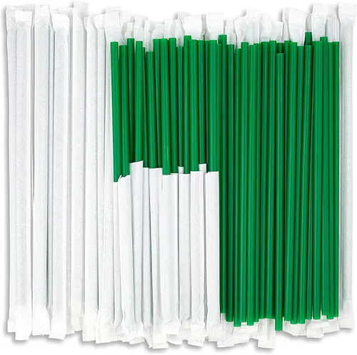 Vista 10 de DuraHome Paquete de 1000 pajitas agitadoras envueltas individualmente, color negro de 5.75 pulgadas desechables de plástico para beber para cócteles