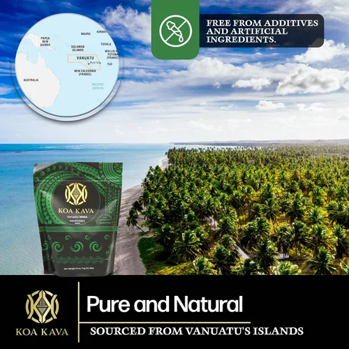 Vista 4 de 8 Oz Premium Vanuatu Waka Kava Kava con cordón de colador de kava