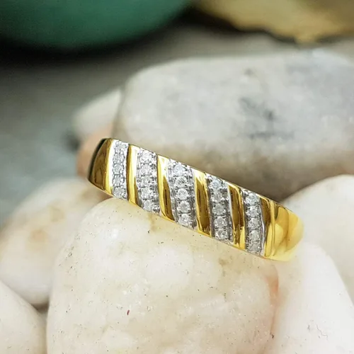 Vista 8 de Dazzlingrock Collection Anillo de compromiso de 0.35 quilates (ctw) con diamantes blancos redondos para hombre y mujer, conjunto de trío de 13 CT