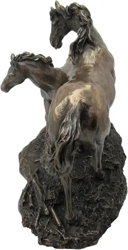 Vista 3 de Escultura de bronce, yegua y potro