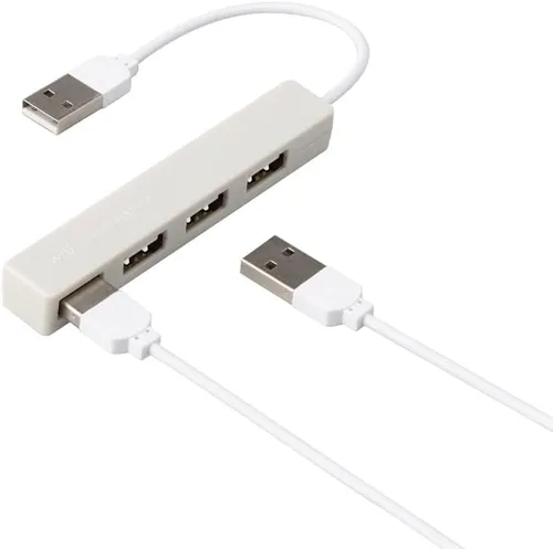 Vista 3 de Nakabayashi Z0233 w/U Hub USB, USB 2.0, 4 puertos, gris sedoso