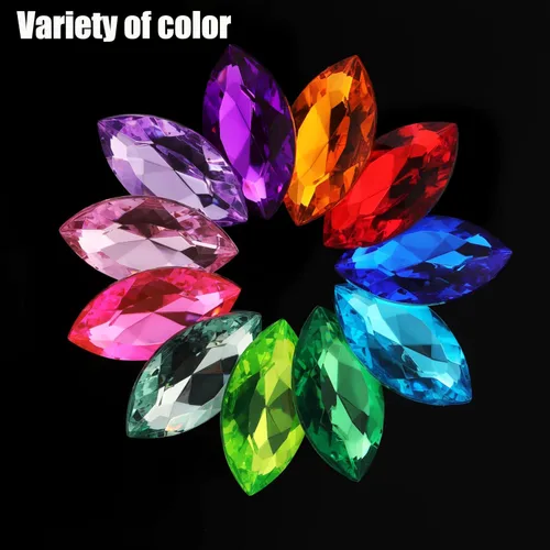 Vista 2 de RICHNESS 110 piezas Joyas Autoadhesivas para Manualidades Jumbo Bling Pegatinas de Gemas de Cristal Formas y Colores Surtidos Pegatinas de Strass
