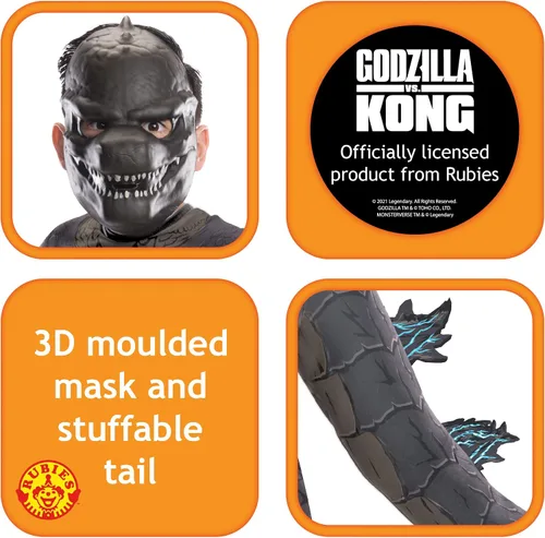 Vista 4 de Godzilla VS Kong Godzilla Kids Costume
