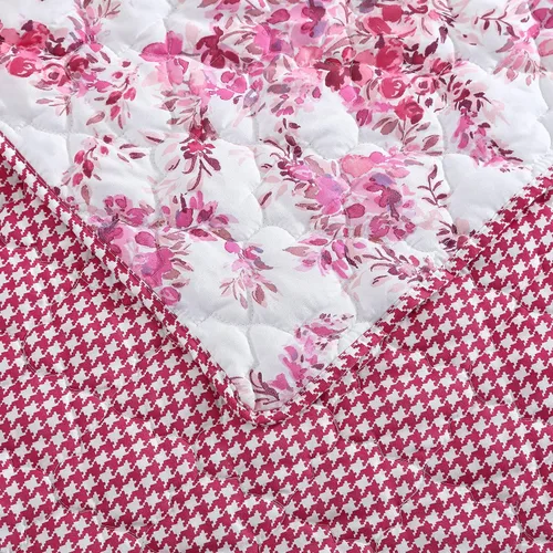 Vista 7 de Betsey Johnson - Juego de edredón twin, ropa de cama reversible con puntadas de diamante con funda a juego, microfibra cepillada, elementos