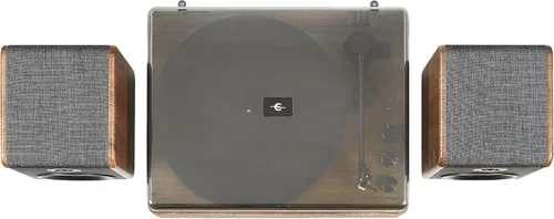 Vista 23 de Crosley CR7501A-CL Nocturne - Tocadiscos Bluetooth de 2 velocidades con altavoces estéreo a juego, color carbón