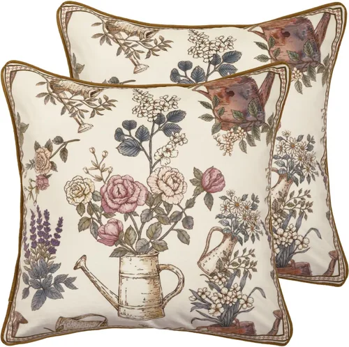 Vista 41 de patdrea Funda de almohada de terciopelo francés de diseño, 18 x 18 pulgadas Aviario