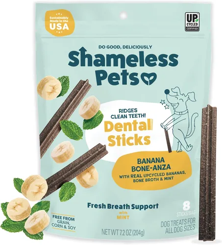 Vista 11 de Shameless Pets Golosinas Dentales para Perros, A Cluck A Day - con Apoyo Digestivo para Limpieza de Dientes y Aliento Fresco - Huesos Masticables