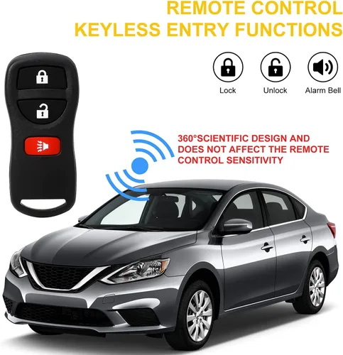 Vista 2 de Control remoto de entrada sin llave: llavero de coche compatible con Infiniti Nissan Armada Frontier Murano Pathfinder Quest Sentra Titan Versa