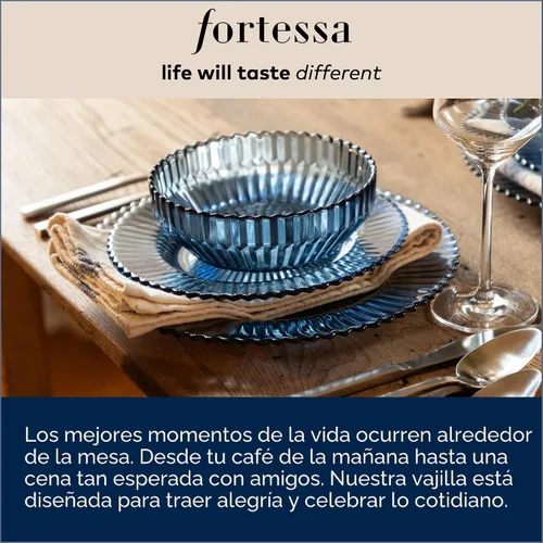 Vista 6 de FORTESSA Jaxson - Cubiertos de acero inoxidable 18/10, ajuste de lugar de 5 piezas con cuchillo de mesa, tenedores y cucharas (servicio para 1)