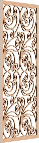 Vista 59 de 9 3/8"W x 24 3/8"H x 1/4"T Marilla Decorativos Paneles de Pared de Madera Calado, Abedul