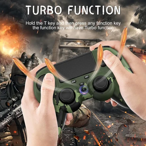 Vista 5 de Wireless PS4 Controller, Custom Playstation 4 Gamepad for Kids Compatible with PS4PS4 SlimPS4 ProPCSteam with Upgraded Analog Sticks6-Axis Motion