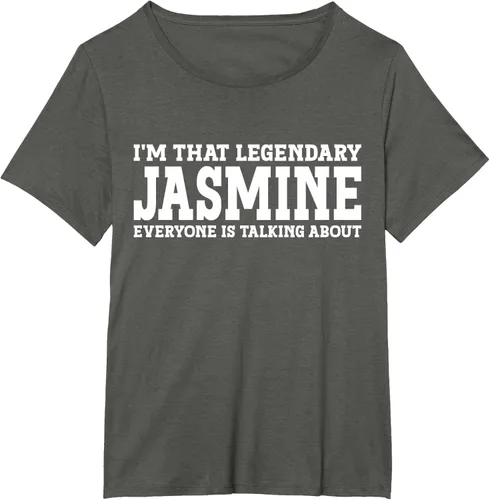 Vista 52 de Jasmine Personal Name - Camiseta divertida de jazmín para mujer y niña, Negro
