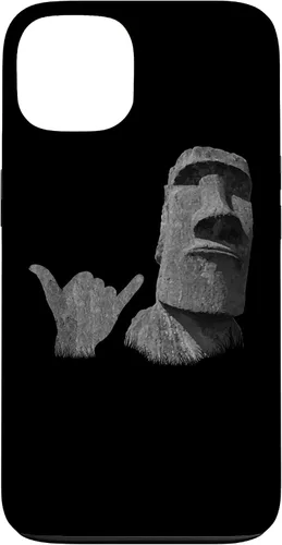 Vista 7 de Funny Easter Island Rapa NUI Moai Statue Surfer Shaka Sign Case for iPhone 16