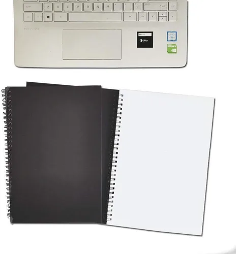 Vista 4 de Twinkle Cuadernos en espiral, cuadernos en blanco, papel grueso, 60 hojas, 10 x 7 pulgadas, paquete de 2 (negro, blanco)