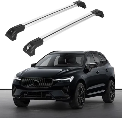 Vista 18 de ERKUL Barras transversales de techo resistentes de 220 libras para Volvo XC40 2019-2026 Soportes de metal sólido Barras transversales
