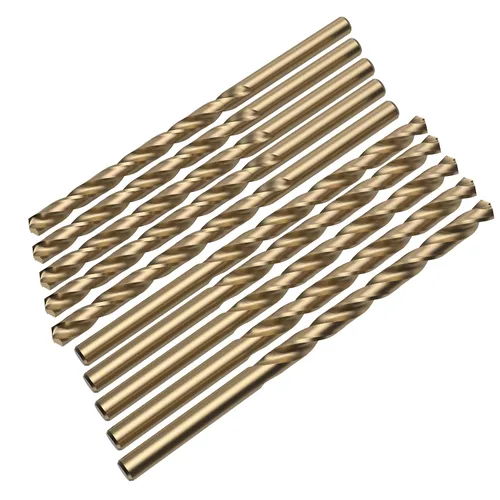 Vista 14 de LU&MN Broca helicoidal M35 de 1/2 pulgada de longitud de cobalto HSS Jobber con vástago recto, resistente, paquete de 5 unidades, perforación