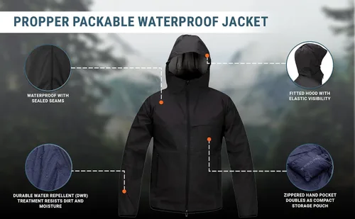Vista 2 de Propper Chaqueta impermeable plegable