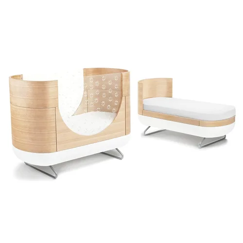 Vista 7 de Ubabub Cuna convertible Pod 2 en 1 con kit de conversión de cama junior Natural