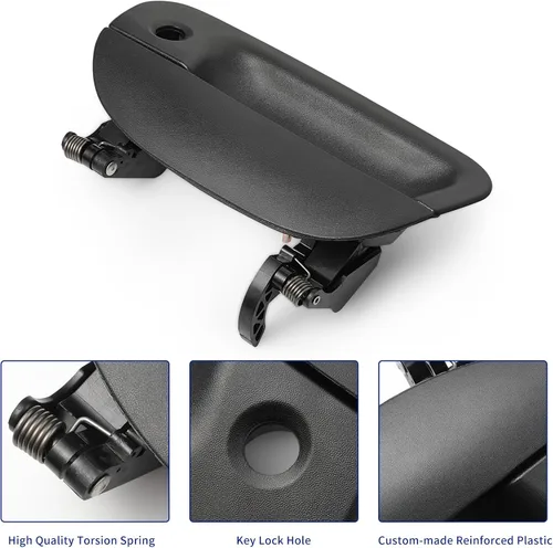 Vista 4 de Mango de puerta trasera compatible con 1997-2007 Ford F150 F250 F350 F450 F550 Super Duty, 01-05 Ford Explorer Sport Trac, con cerradura OE