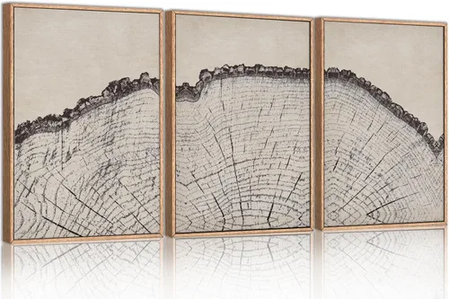 Vista 66 de HPINUB - Lienzo decorativo abstracto moderno para pared, juego de 3 impresiones artísticas enmarcadas, pintura de pared grande en blanco y negro, 16