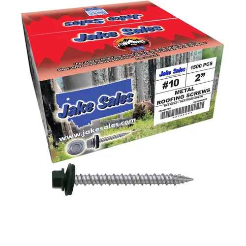 Vista 128 de Tornillos para techos de metal gris ABC 10 x 1 - Cabezal hexagonal - Arandela EPDM - Arandela de arranque automático/roscado - 1 bolsa - 250