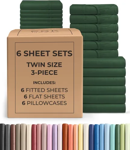Vista 140 de Pack of 2, Twin Size 3 Piece Sheet Set - Breathable & Cooling - White
