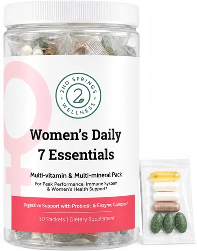 Vista 10 de Daily 7 Essentials Paquete de Vitaminas para Hombres - Paquete de 7 Multivitamínicos y Multiminerales para Hombres Adultos para Energía