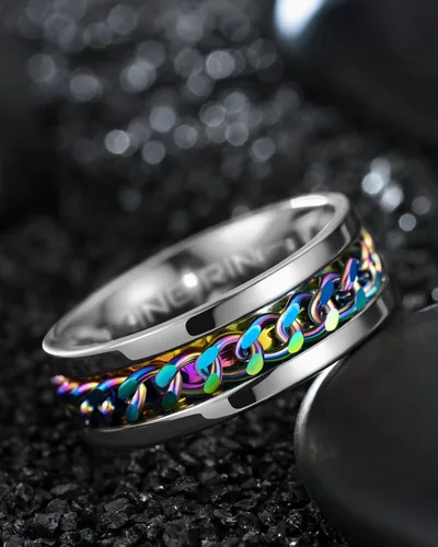 Vista 11 de King Ring 8mm Spinner Ring – Fidget Ring for Men & Women – Designed in USA