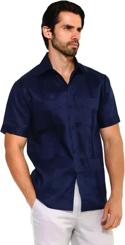 Vista 2 de Mojito Collection Short Sleeve Ramie Linen Guayabera