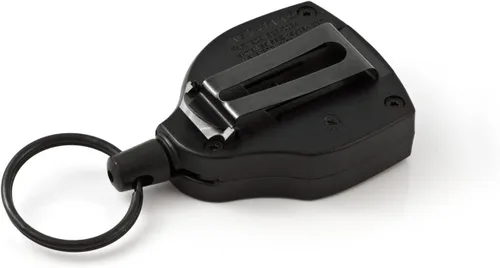 Vista 3 de Key-Bak Super 48 con Bloqueo Carrete de Llaves Profesional de Servicio Pesado Autorretráctil con Cordón de Kevlar Retráctil, 48 pulgadas, Negro