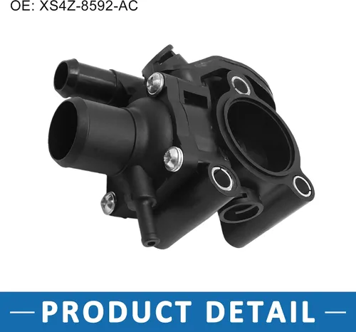 Vista 5 de Conjunto de carcasa de termostato YS4Z-8592-BD Reemplazo para Ford Focus 2000-2004 Negro