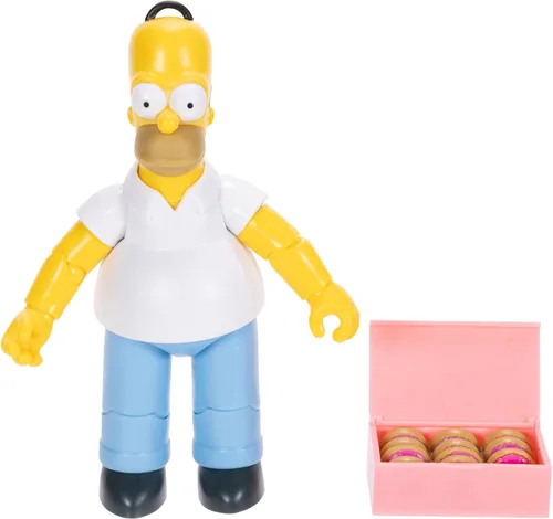 Vista 4 de JAKKS Pacific Disney - Figuras de acción de Los Simpson, paquete de 4 figuras coleccionables de 5 pulgadas de Wave 1, Homer, Bart, Groundskeeper