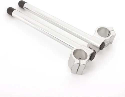 Vista 3 de 1.220 in motocicleta clip en manillar apto para tenedor tubo 1.220 in, 7/8" Street&Sport Bike Handlebar, 1.220 in Clip on barras CNC plata