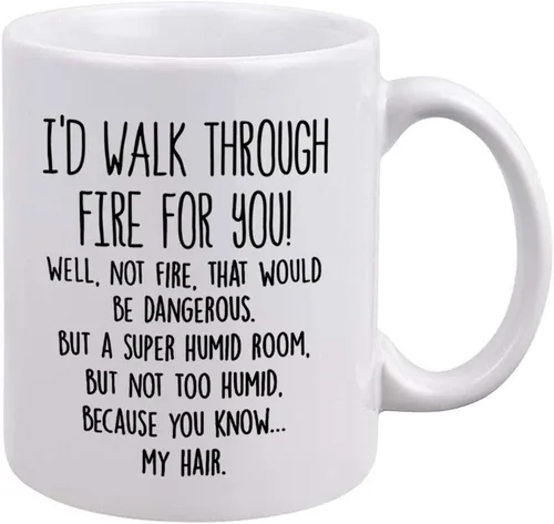 Vista 7 de DQG CVT Funny Brother Gifts - Taza de café con texto en inglés "I'd Walk Through Fire For You", taza familiar única, perfecta para cumpleaños
