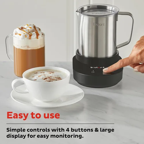 Vista 9 de Instant Pot Instant MagicFroth - Vaporizador y espumador eléctrico 9 en 1, jarra de acero inoxidable de 17 onzas, máquina de espuma fría y caliente