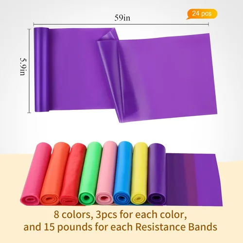 Vista 2 de Banda de resistencia a granel, bandas elásticas de entrenamiento para ejercicio, bandas elásticas portátiles amigables con la piel
