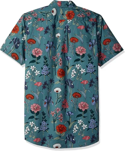Vista 2 de Tienda Brand Goodthreads - Camisa de popelina estampada, de corte ajustado y manga corta, para hombre
