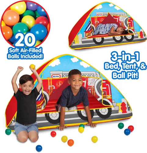 Vista 3 de Little Tikes Tienda de campaña de camión de bomberos, juguete