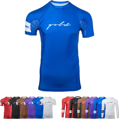 Vista 10 de Gold BJJ Fundation Rash Guard - Rashguard de Jiu Jitsu No-Gi y Gi Clasificado Negro (manga larga).