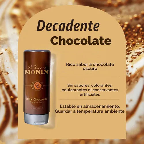 Vista 3 de Salsa de Chocolate oscuro Monin Gourmet
