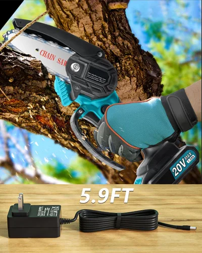 Vista 4 de Para Saker Mini Cargador de Motosierra Compatible con Saker Motosierra Eléctrica Portátil Inalámbrico, Compatible con Saker Pequeña Sierra de Cadena