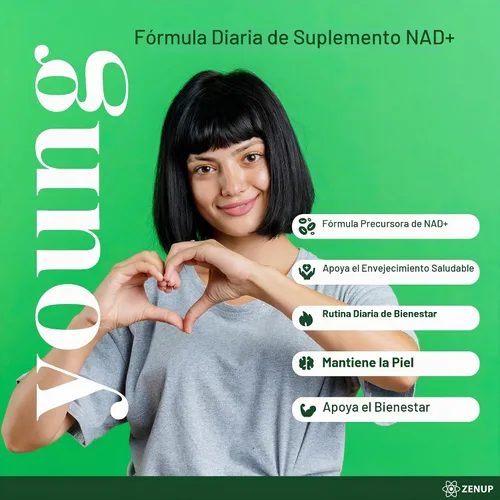 Vista 2 de NAD+ Suplemento 1100 mg NAD con resveratrol y quercetina Enfoque mental 120 cápsulas