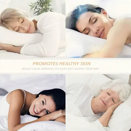 Vista 7 de Vernia juego de 2 fundas de almohada de seda natural para el cabello y la piel, ambos lados de 19 momme y 600 hilos con cremallera oculta