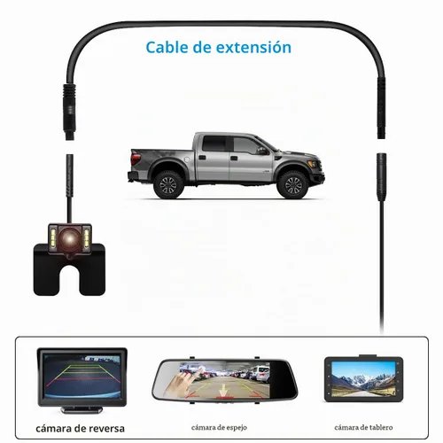 Vista 2 de Cable de extensión de 0.098 in de 9,8 pies, cable de extensión de cámara de respaldo para cámara de visión trasera de Dash Cam Extension Wire for