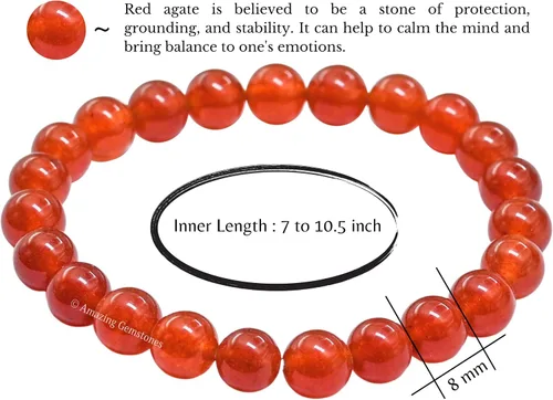 Vista 46 de Amazing Gemstone Crystal Bracelet for Women Men's Gifts - Protection Healing Crystal Bracelet - 8mm Gemstone Beaded Stretchable Bracelet Pulseras