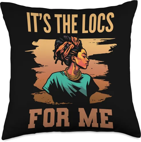 Vista 4 de Locs Afro Dreadlocks Love Natural Beauty Hair It's the Locs for Me Afro Hair - Almohada negra americana africana, 16 x 16 pulgadas, multicolor